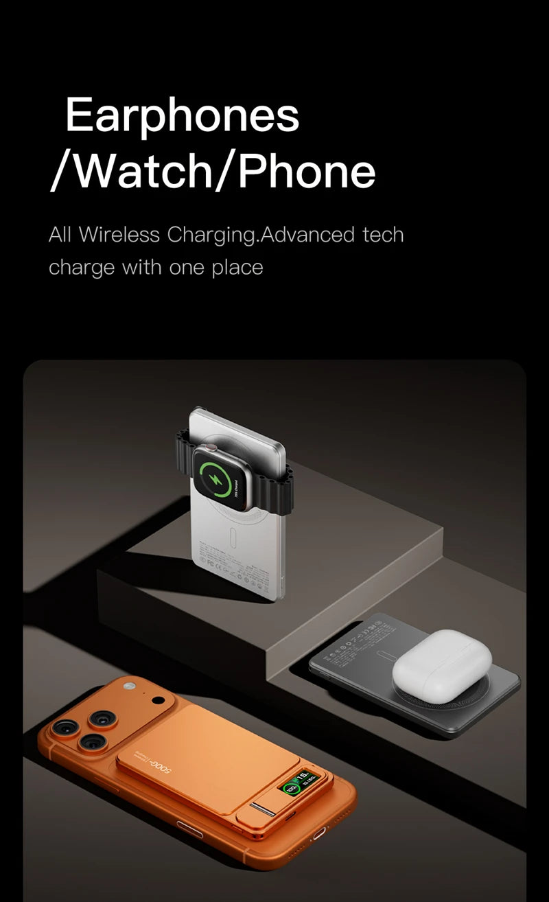 ROMOSS 500000mAh Magnetic Power Bank PD15W Wireless Fast Charging External Battery for Magsafe Powerbank for iPhone 17/16/15/14