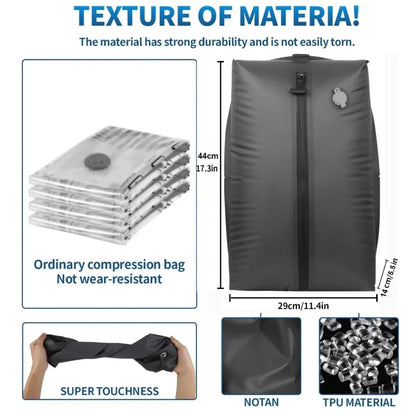 Vacuum Compression Bags for Travel essentials, Space Saver Bags for Luggage Suitcase, Waterproof Packing Organizer for Clothes