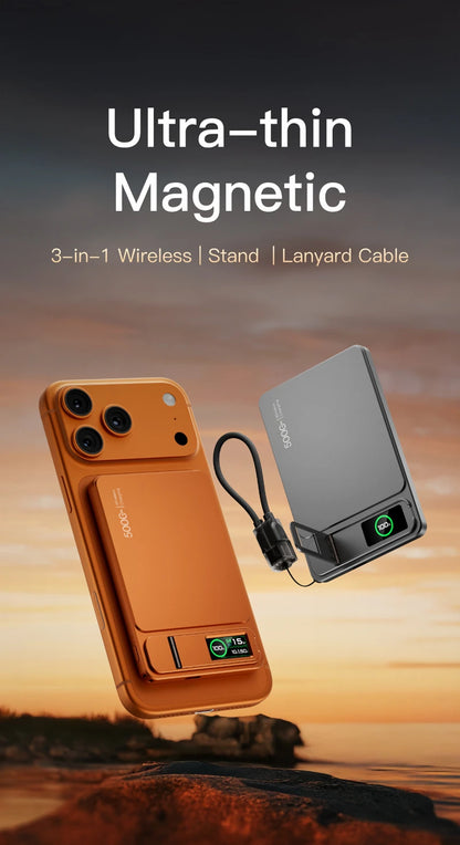 ROMOSS 500000mAh Magnetic Power Bank PD15W Wireless Fast Charging External Battery for Magsafe Powerbank for iPhone 17/16/15/14