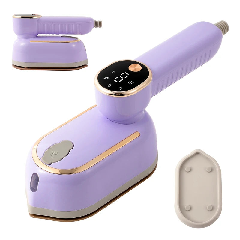 110V/220V Handheld Steam Iron Foldable Garment Steamer 1200W Power Portable 4 Speed Steamer Touch Screen Rotary Electric Iron