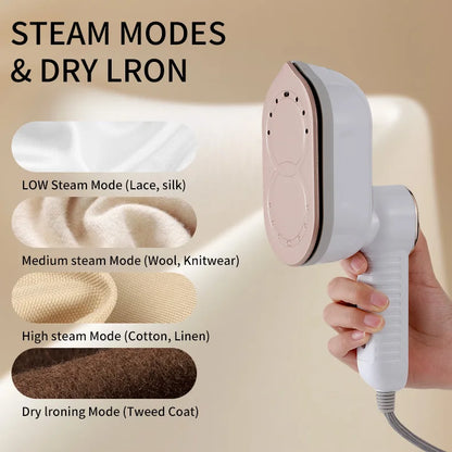 110V/220V Handheld Steam Iron Foldable Garment Steamer 1200W Power Portable 4 Speed Steamer Touch Screen Rotary Electric Iron