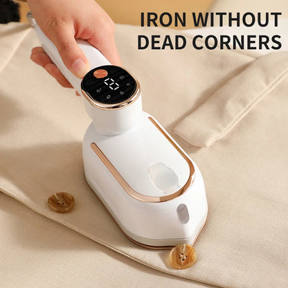 110V/220V Handheld Steam Iron Foldable Garment Steamer 1200W Power Portable 4 Speed Steamer Touch Screen Rotary Electric Iron