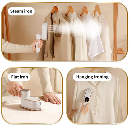 110V/220V Handheld Steam Iron Foldable Garment Steamer 1200W Power Portable 4 Speed Steamer Touch Screen Rotary Electric Iron