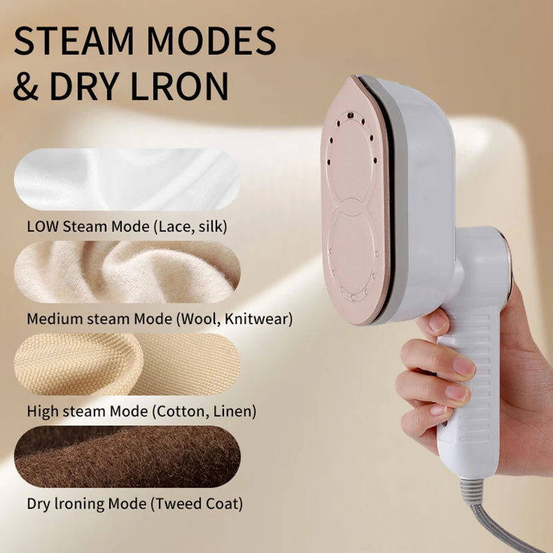 110V/220V Handheld Steam Iron Foldable Garment Steamer 1200W Power Portable 4 Speed Steamer Touch Screen Rotary Electric Iron