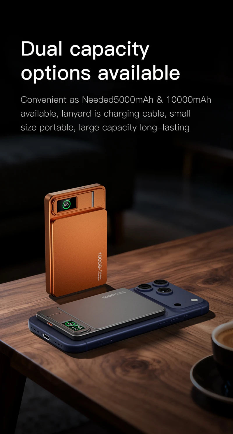 ROMOSS 500000mAh Magnetic Power Bank PD15W Wireless Fast Charging External Battery for Magsafe Powerbank for iPhone 17/16/15/14